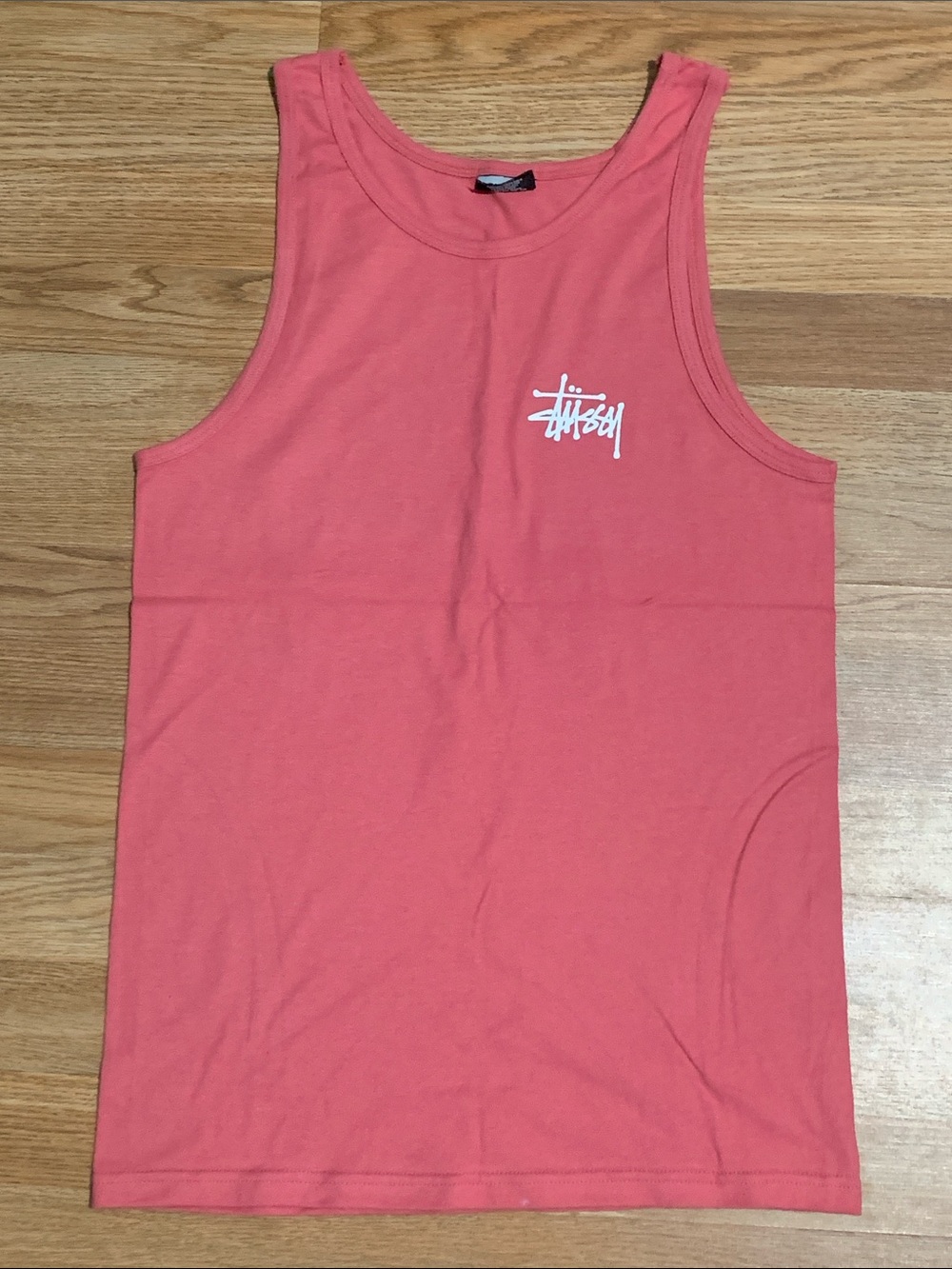 Stussy Coral Pink Logo Tank Top